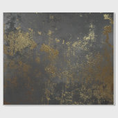 Beunruhigtes Gold und Black-16 Geschenkpapier (Flach)