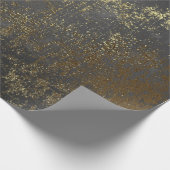 Beunruhigtes Gold und Black-16 Geschenkpapier (Ecke)