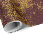 Beunruhigtes Gold und Rot 6 Geschenkpapier (Rolleneckpunkt)