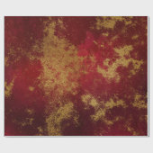Beunruhigtes Gold und Rot 6 Geschenkpapier (Flach)