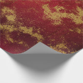 Beunruhigtes Gold und Rot 6 Geschenkpapier (Ecke)