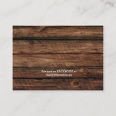 Beunruhigtes Holz beleuchtet Visitenkarte-Hochzeit Visitenkarte (Rückseite)