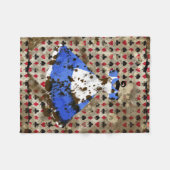 Beunruhigtes Märchenland-Alice-Muster Fleecedecke (Vorderseite (Horizontal))