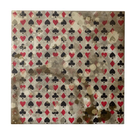 Beunruhigtes Märchenland-Alice-Muster Fliese (Vorderseite)