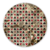 Beunruhigtes Märchenland-Alice-Muster Keramikknauf (Vorderseite)