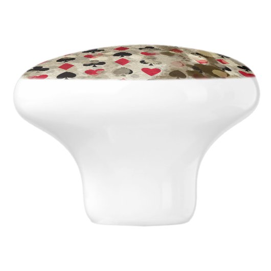 Beunruhigtes Märchenland-Alice-Muster Keramikknauf (Seitenansicht)