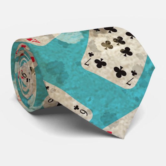 Beunruhigtes Märchenland-Alice-Muster Krawatte (Gerollt)