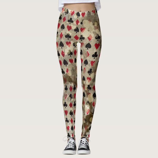 Beunruhigtes Märchenland-Alice-Muster Leggings (Vorderseite)