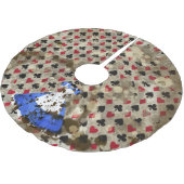 Beunruhigtes Märchenland-Alice-Muster Polyester Weihnachtsbaumdecke (Schrägansicht)