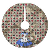 Beunruhigtes Märchenland-Alice-Muster Polyester Weihnachtsbaumdecke (Vorderseite)