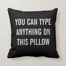Beunruhigtes personalisiertes Schwarzes Kissen
