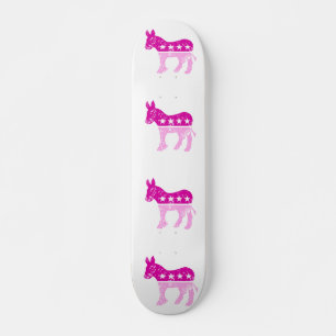 Beunruhigtes Rosa Demokraten ursprünglicher Esel Skateboard