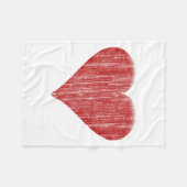 Beunruhigtes rotes Herz Fleecedecke (Vorderseite (Horizontal))