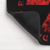 Beunruhigtes rotes Strahlungs-Symbol Mousepad (Ecke)