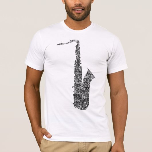 beunruhigtes Saxophon T-Shirt (Vorderseite)
