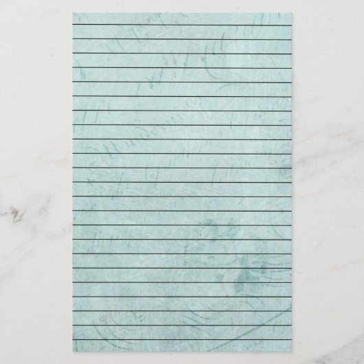 Beunruhigtes Vintages Blau mit Schreiben und Briefpapier (Vorderseite)