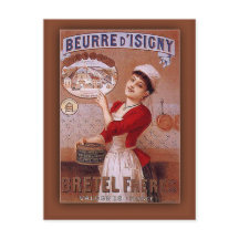 Beurre d'Isigny von Bretel Freres Vintage Ad