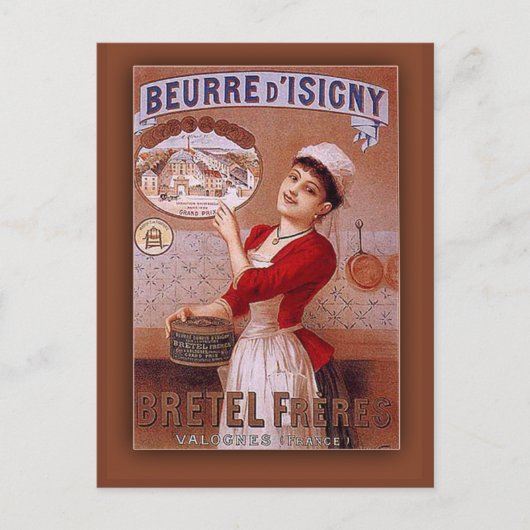 Beurre d'Isigny von Bretel Freres Vintage Ad Postkarte (Vorderseite)