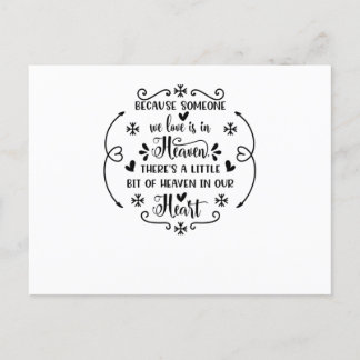 Beursache someone we love is in heaven, there a li einladungspostkarte