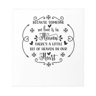 Beursache someone we love is in heaven, there a li notizblock