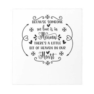 Beursache someone we love is in heaven, there a li notizblock