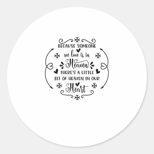Beursache someone we love is in heaven, there a li runder aufkleber (Vorderseite)