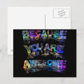 Beursache You Are Awesome Postkarte (Vorne/Hinten)