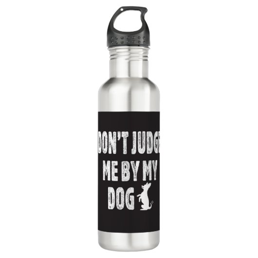 Beurteile mich nicht durch meinen Hund Edelstahlflasche (Vorderseite)