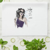 Beurteile mich, wenn du perfekt bist geschirrtuch (Gefaltet)