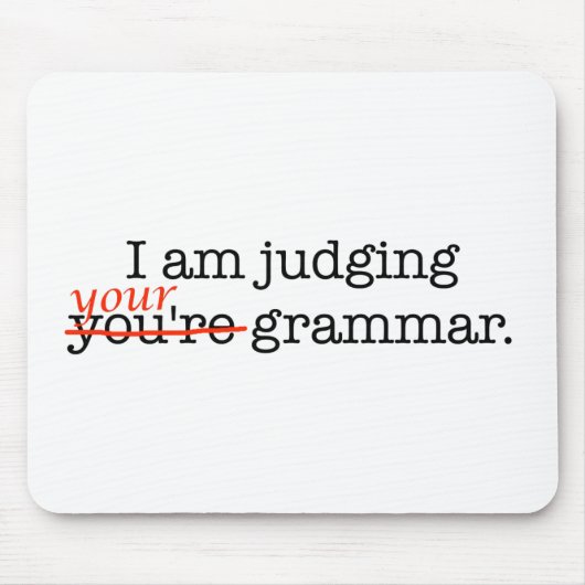 Beurteilen Ihrer Grammatik Mousepad (Vorne)