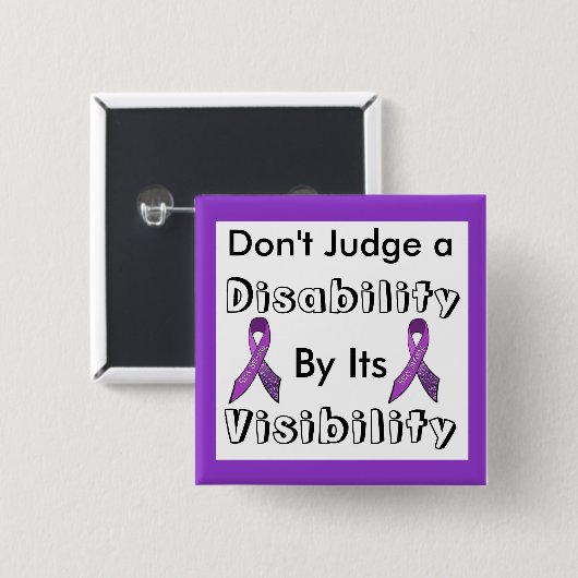 Beurteilen Sie eine Behinderung nicht anhand ihres Button (Vorne & Hinten)