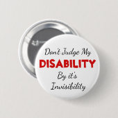 Beurteilen Sie meine Behinderung nicht anhand des  Button (Vorne & Hinten)