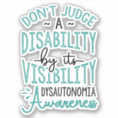 Beurteilung einer Behinderungsdysautonomie Aufkleber (Vorderseite)