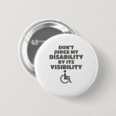 Beurteilung von Behinderung nicht durch ihr Sichtb Button (Vorne & Hinten)
