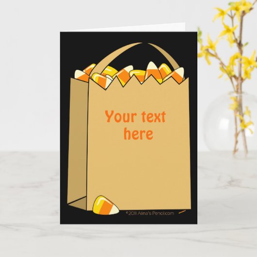 Beutel aus Candy Corn Fun Halloween Vorlage (Gelbe Blume)