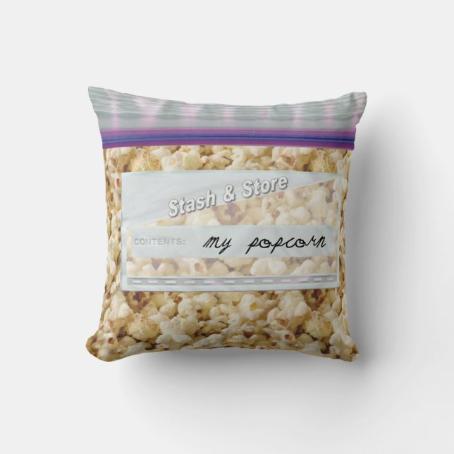 Beutel aus Popcorn Snacks dekorative Kissen (Vorderseite)
