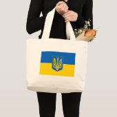 Beutel mit der Flagge der Ukraine Jumbo Stoffbeutel (Vorderseite (Produkt))
