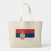 Beutel mit der Flagge Serbiens Jumbo Stoffbeutel (Rückseite)