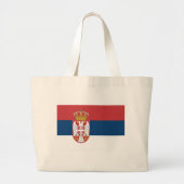 Beutel mit der Flagge Serbiens Jumbo Stoffbeutel (Vorne)