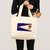 Beutel mit Fahne Amerikanisch-Samoa-USA Jumbo Stoffbeutel (Vorderseite (Produkt))