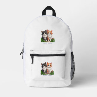 Beutel mit farbigen "Katzen und Miauen" Bedruckter Rucksack