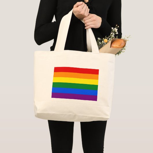 Beutel mit LGBT-Regenbogenflagge Jumbo Stoffbeutel (Vorderseite (Produkt))