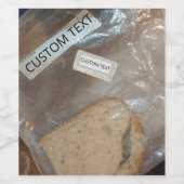 Beutel mit Scheibe Brot Weinetikett (Einzelnes Label)