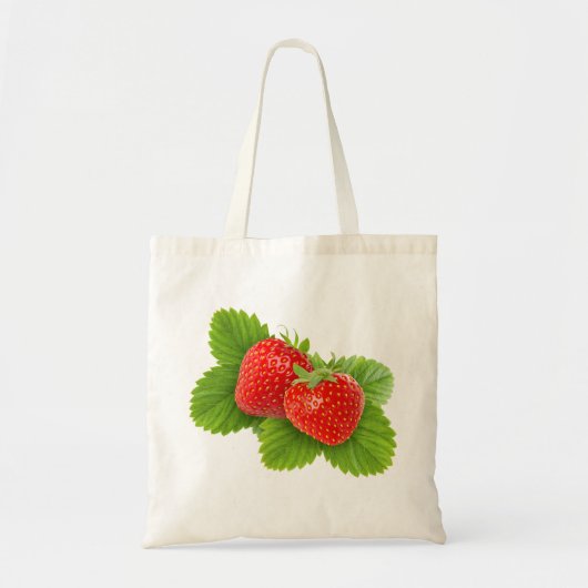 Beutel mit zwei Erdbeeren Tragetasche (Vorne)
