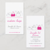 Beutel Store Pink Zubehör Girly Boutique Visitenkarte (Vorne/Hinten)