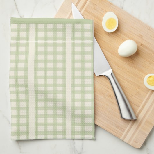 Beutel und Creme Geschirrtuch (Viertel Falte)