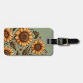 Beutel und Sonnenblumen Gepäckanhänger (Vorderseite horizontal)