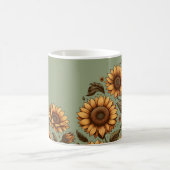 Beutel und Sonnenblumen Kaffeetasse (Mittel)