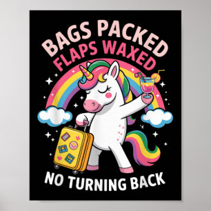 Beutel verpackte Flaps Waxed Funny Travel Funny Gi Poster