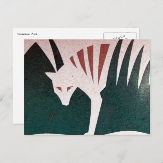 Beutelwolf Postkarte (Vorne/Hinten)